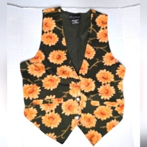 At Last & Co. Sunflower Button Up Vest